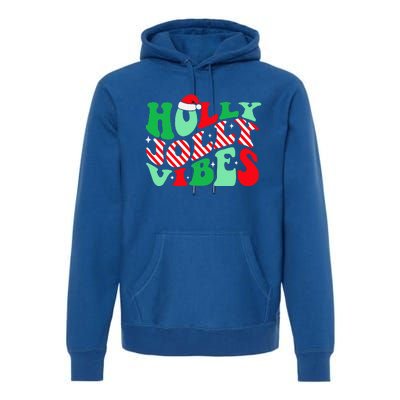 Groovy Have A Holly Xmas Jolly Christmas Santa Hat Premium Hoodie