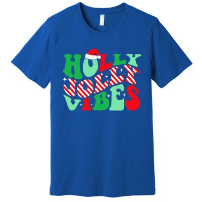 Groovy Have A Holly Xmas Jolly Christmas Santa Hat Premium T-Shirt