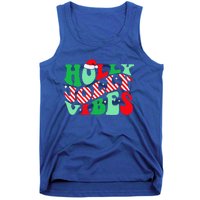 Groovy Have A Holly Xmas Jolly Christmas Santa Hat Tank Top