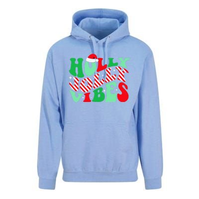 Groovy Have A Holly Xmas Jolly Christmas Santa Hat Unisex Surf Hoodie