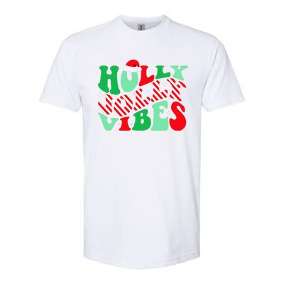 Groovy Have A Holly Xmas Jolly Christmas Santa Hat Softstyle CVC T-Shirt