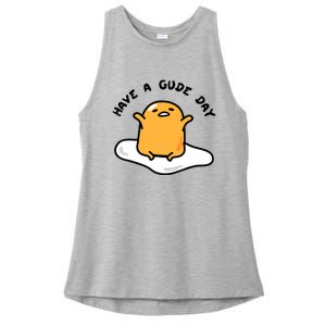 Gudetama Have A Gude Day Good Day Ladies PosiCharge Tri-Blend Wicking Tank