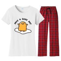 Gudetama Have A Gude Day Good Day Women's Flannel Pajama Set