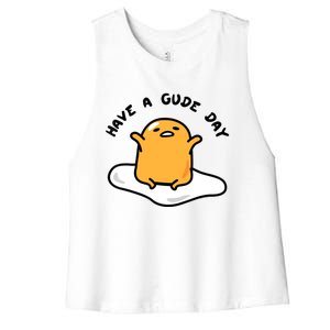 Gudetama Have A Gude Day Good Day Women's Racerback Cropped Tank