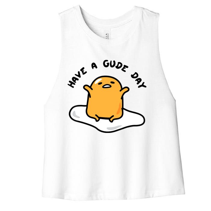 Gudetama Have A Gude Day Good Day Women's Racerback Cropped Tank