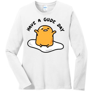 Gudetama Have A Gude Day Good Day Ladies Long Sleeve Shirt