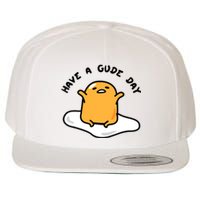 Gudetama Have A Gude Day Good Day Wool Snapback Cap