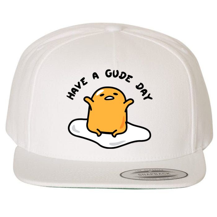 Gudetama Have A Gude Day Good Day Wool Snapback Cap