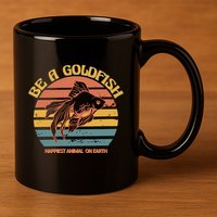Goldfish Happiest Animal On Earth 11oz C Handle Ceramic Mug