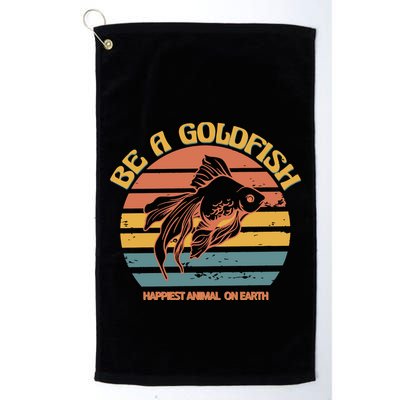 Goldfish Happiest Animal On Earth Golf Towel