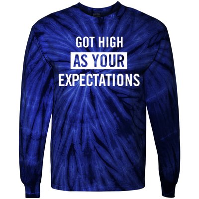 Got High As Your Expectations Tie-Dye Long Sleeve Shirt