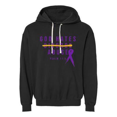 God Hates Abuse Garment-Dyed Fleece Hoodie