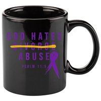 God Hates Abuse 11oz C Handle Ceramic Mug