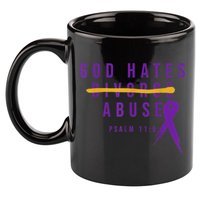 God Hates Abuse 11oz C Handle Ceramic Mug