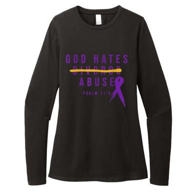 God Hates Abuse Womens CVC Long Sleeve Shirt