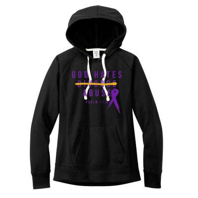 God Hates Abuse Women's Fleece Hoodie