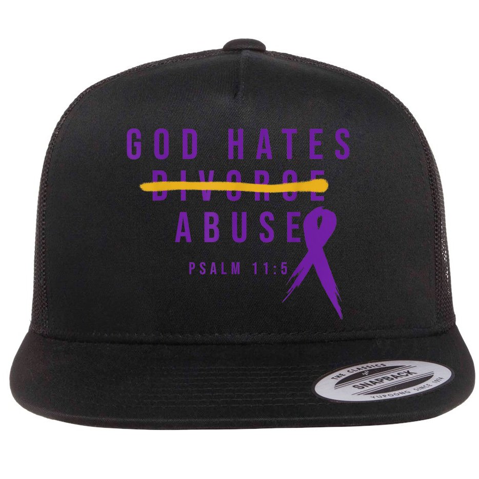 God Hates Abuse Flat Bill Trucker Hat