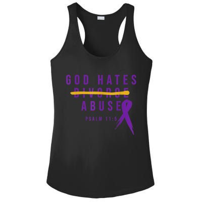 God Hates Abuse Ladies PosiCharge Competitor Racerback Tank