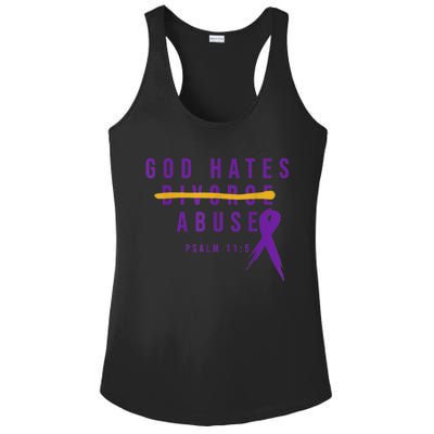 God Hates Abuse Ladies PosiCharge Competitor Racerback Tank