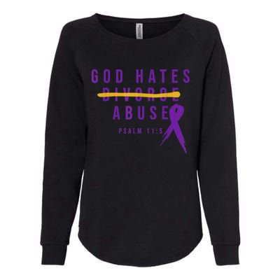 God Hates Abuse Womens California Wash Sweatshirt