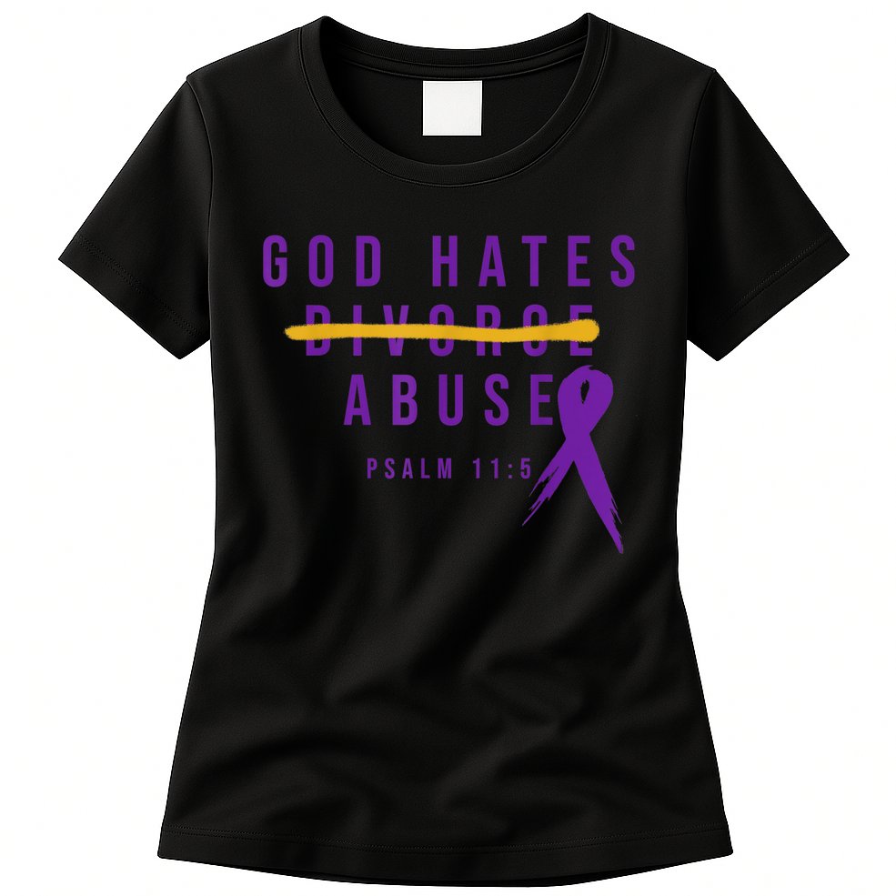 God Hates Abuse Womens T-Shirt