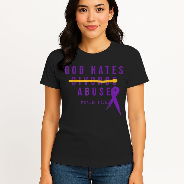God Hates Abuse Womens T-Shirt