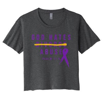 God Hates Abuse Women's Crop Top Tee