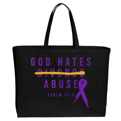 God Hates Abuse Cotton Canvas Jumbo Tote