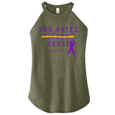 God Hates Abuse Women's Perfect Tri Rocker Tank