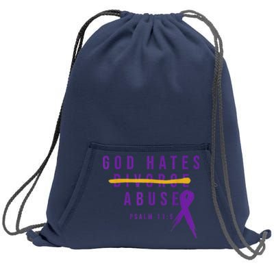 God Hates Abuse Sweatshirt Cinch Pack Bag