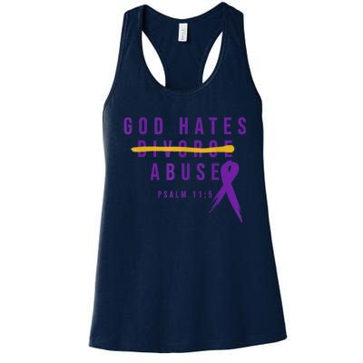 God Hates Abuse Women's Racerback Tank