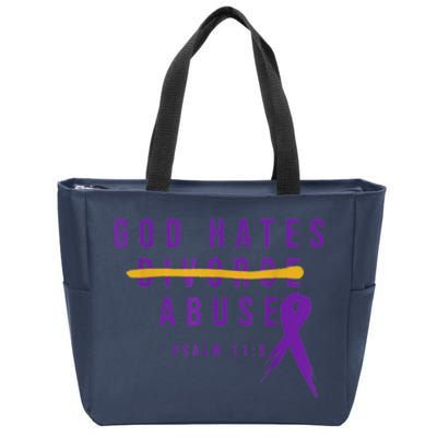 God Hates Abuse Zip Tote Bag