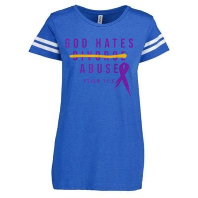 God Hates Abuse Enza Ladies Jersey Football T-Shirt