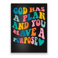 God Has A Plan And You Have A Purpose, Preppy Bible Verse Poster