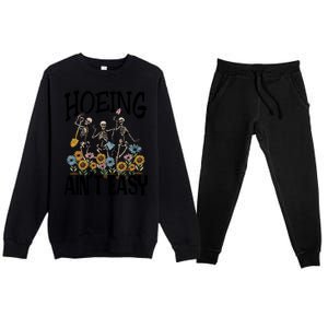 Garden Hoeing AinT Easy Premium Crewneck Sweatsuit Set