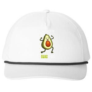 Guacamole Happy Avocado Guac Vegetarian Mexican Food Snapback Five-Panel Rope Hat