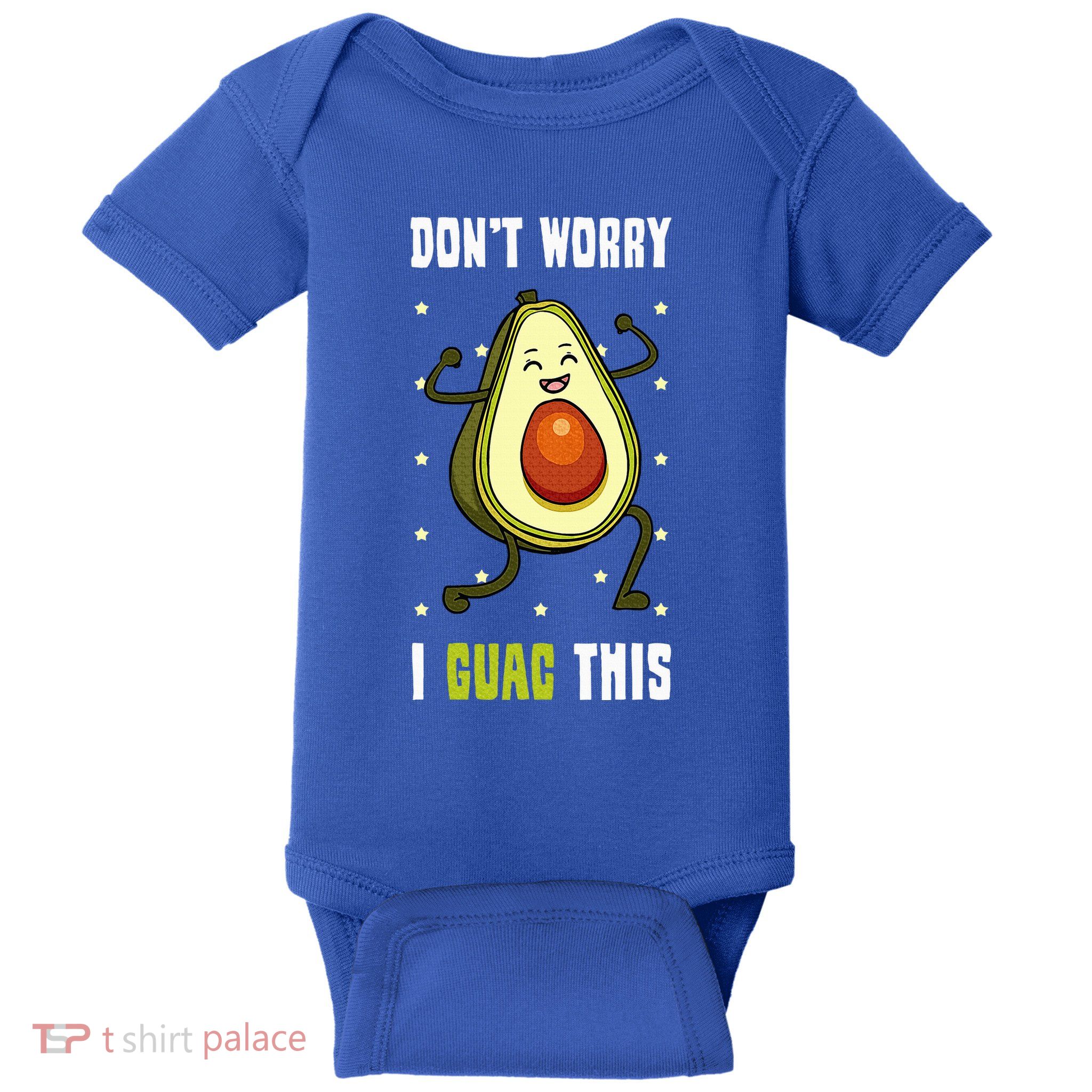 Guacamole Happy Avocado Guac Vegetarian Mexican Food Baby Bodysuit