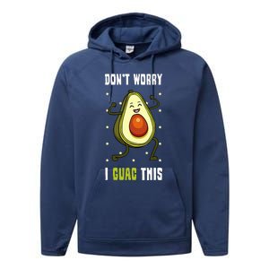 Guacamole Happy Avocado Guac Vegetarian Mexican Food Performance Fleece Hoodie