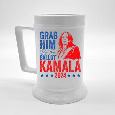 Grab Him By The Ballot Kamala 2024 Beer Stein