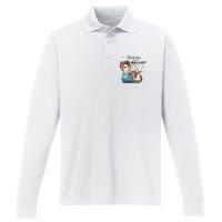 Grab Him By The Ballot Childless Cat Lady Election 2024 Performance Long Sleeve Polo