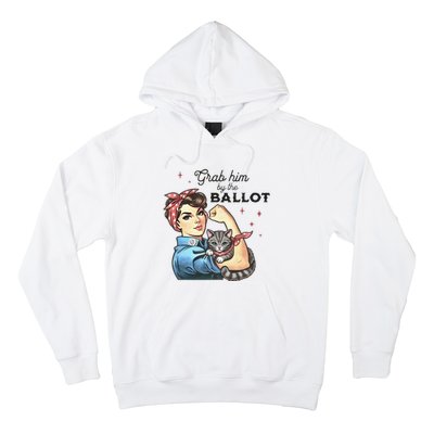 Grab Him By The Ballot Childless Cat Lady Election 2024 Hoodie