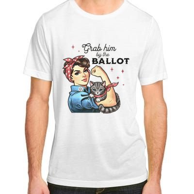 Grab Him By The Ballot Childless Cat Lady Election 2024 Adult ChromaSoft Performance T-Shirt