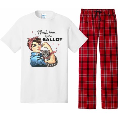 Grab Him By The Ballot Childless Cat Lady Election 2024 Pajama Set