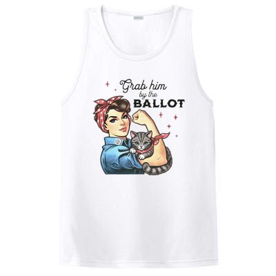 Grab Him By The Ballot Childless Cat Lady Election 2024 PosiCharge Competitor Tank