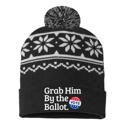 Grab Him By The Ballot Vote For Women s Rights USA-Made Snowflake Beanie