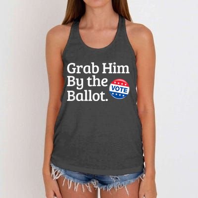 Grab Him By The Ballot Vote For Women s Rights Women's Knotted Racerback Tank