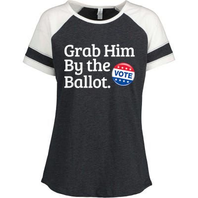 Grab Him By The Ballot Vote For Women s Rights Enza Ladies Jersey Colorblock Tee