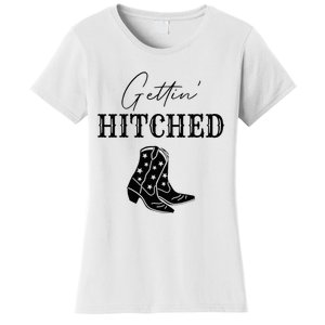 Getting Hitched Bride Western Bachelorette Party Women's T-Shirt