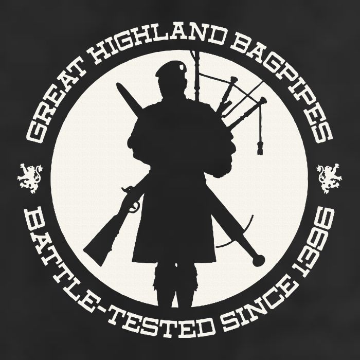 Great Highland Bagpipes Battle Tested Since 1396 7 Panel Mesh Trucker Snapback Hat