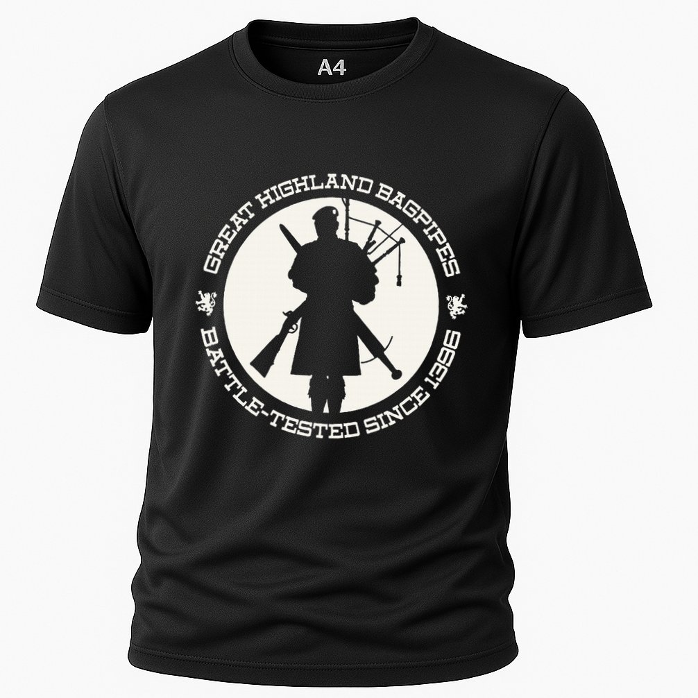 Great Highland Bagpipes Battle Tested Since 1396 Cooling Performance Crew T-Shirt